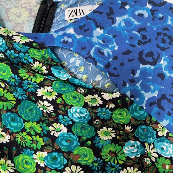 Zara | Blogger Favorite Draped Ruched Floral Cut Out Top Artsy Art to Wear Y2K - Picture 4 of 9